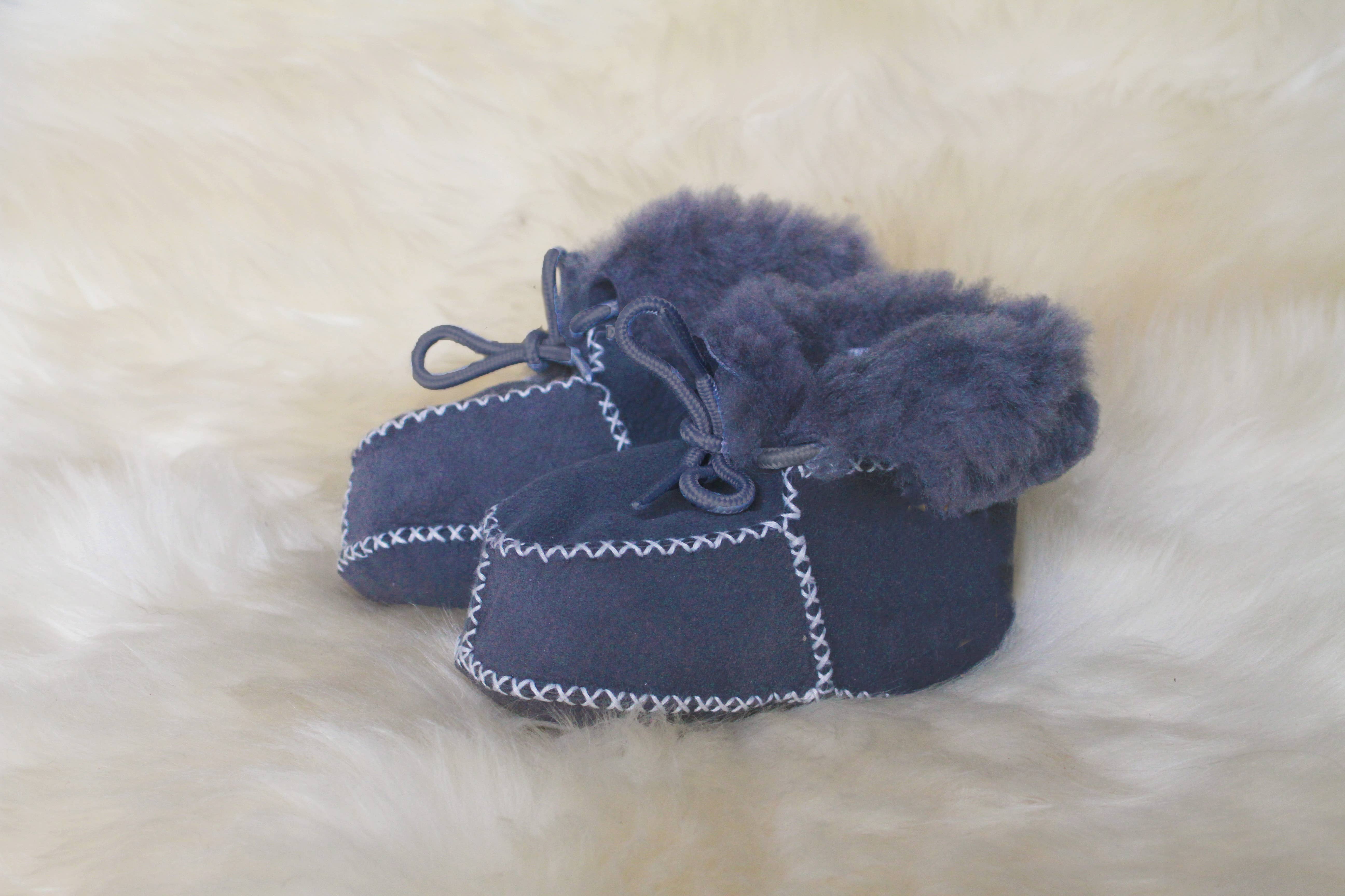 Eastern Counties Leather - Wholesale Booties - Kids - CSB  Sheepskin Lace-Up Baby Bootie Slipper3