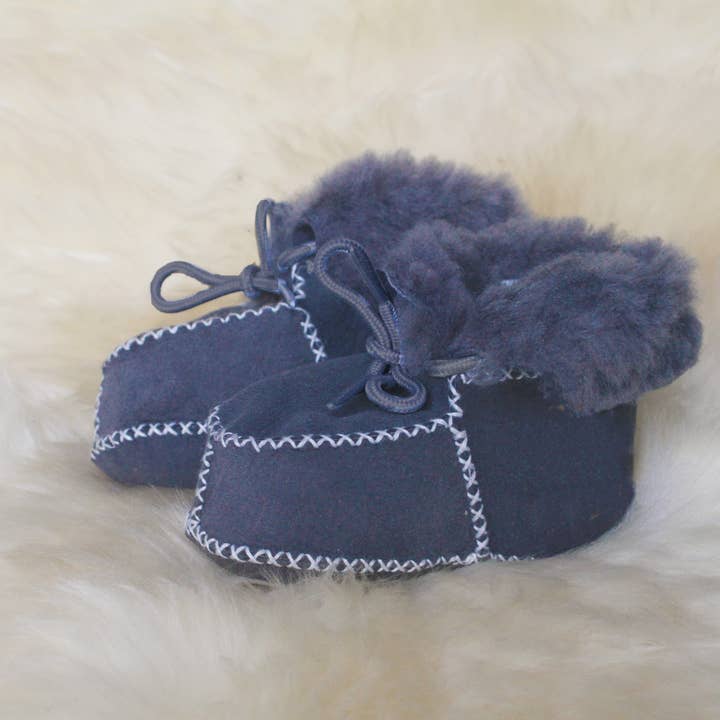 Eastern Counties Leather - Wholesale Booties - Kids - CSB Sheepskin Lace-Up Baby Bootie Slipper3