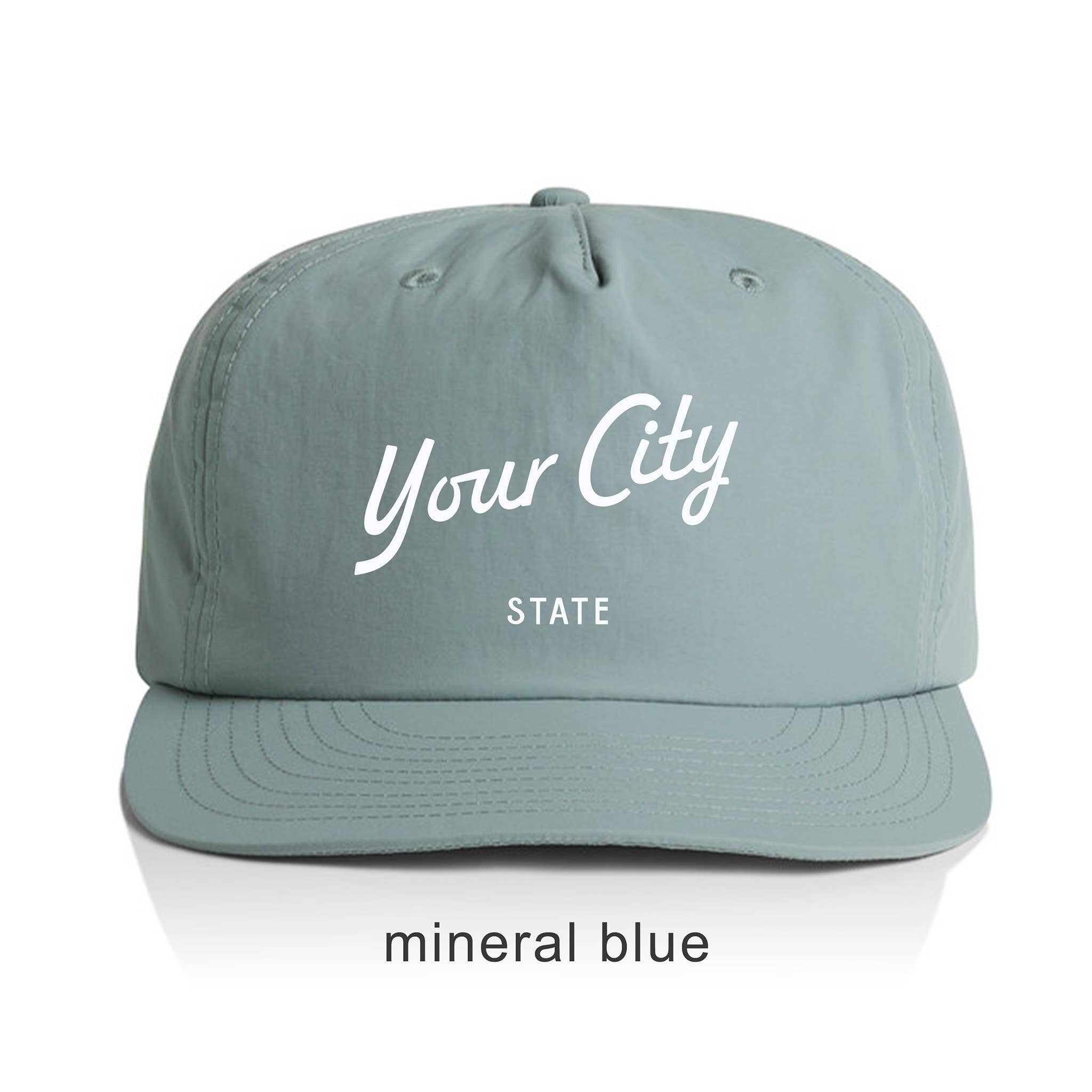 Endless August Supply Co. – wholesale Flat-brimmed cap – Unisex – Custom Nylon Hat | Script Text Customizable Hat | Name Drop27