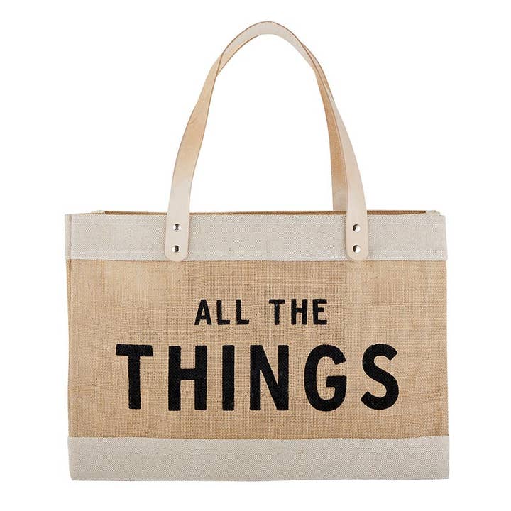 Large Natural Market Tote - All the Things for wholesale by Santa Barbara Design Studio by Creative Brands