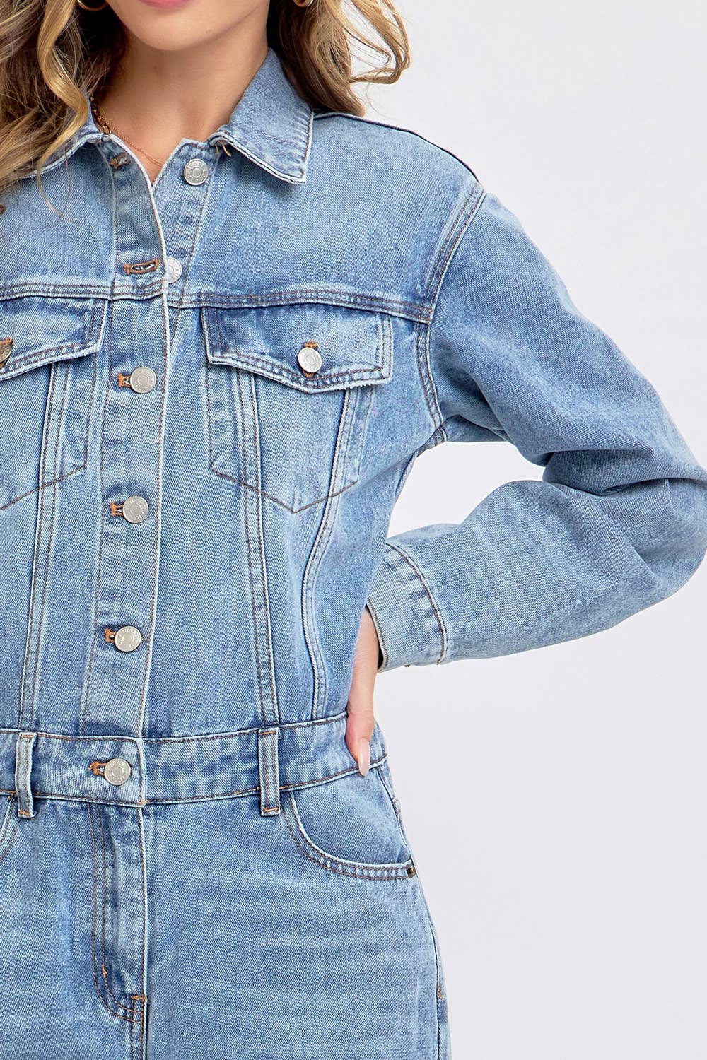 TIMELESS DENIM JUMPSUIT  for wholesale on Faire5