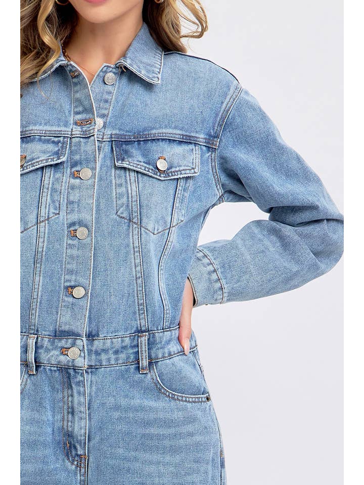 TIMELESS DENIM JUMPSUIT for wholesale on Faire5