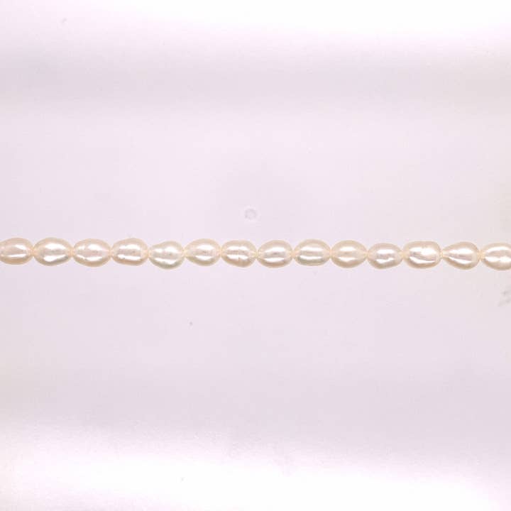 The Bead Bazaar - Wholesale Beads - 5X6 Rice Shaped Freshwater Pearls, Wholesale Pearl Beads, Pe