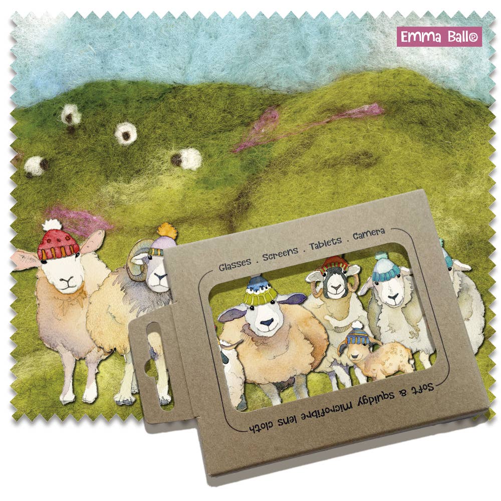 Emma Ball Ltd - Vente Nettoyants pour lentilles - Chiffon pour lentilles Happy Sheep0
