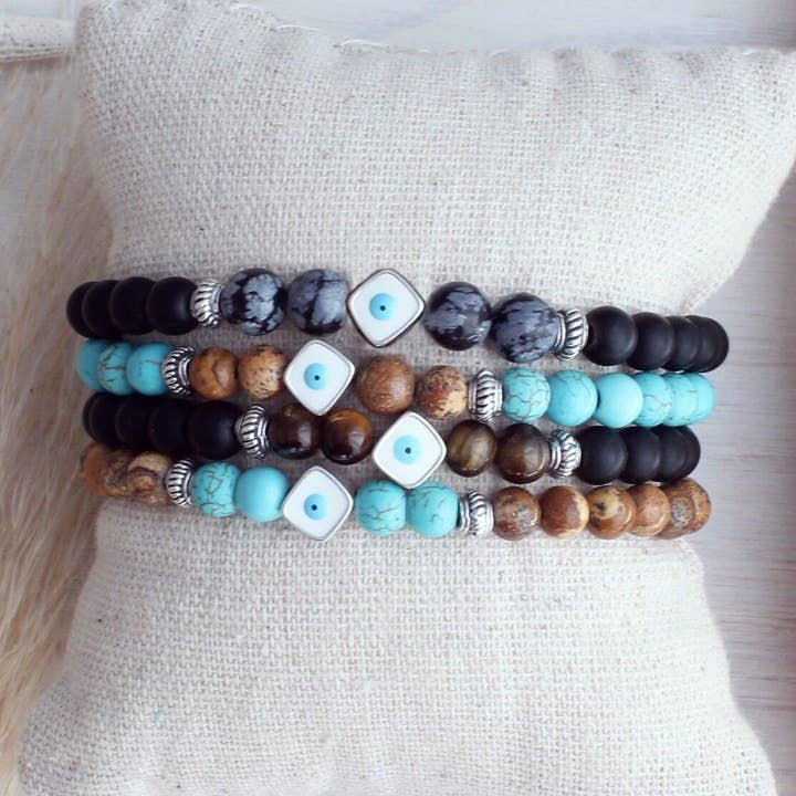 Bracelet Eye Stone pour homme pour la vente par Link & Love®