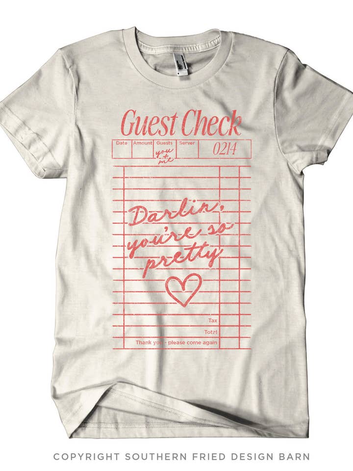 SOUTHERN FRIED DESIGN BARN - Wholesale Screen Printed T-Shirt - Women's - **NEW** Guest Check Shirt
