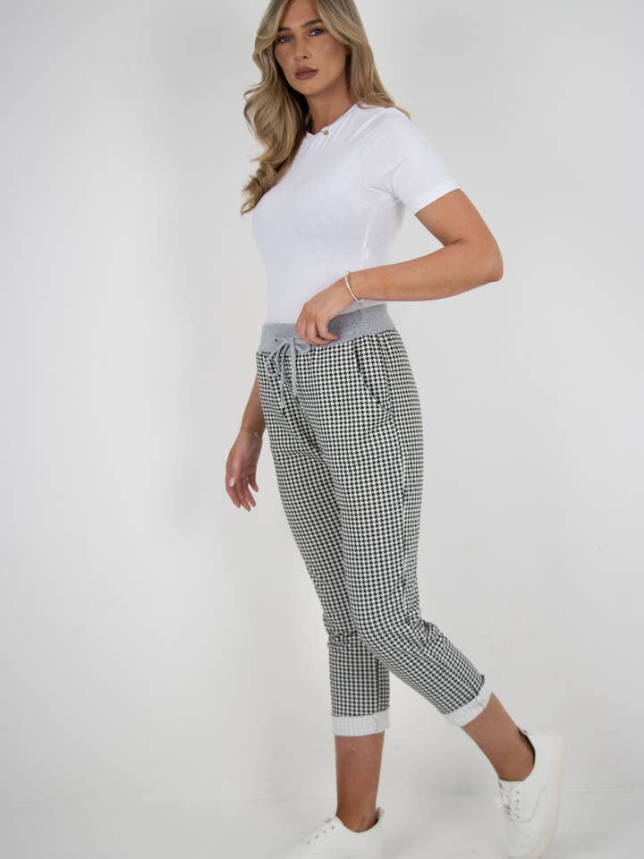 Miss Bold - Wholesale Pants - Women's - Italian Printed Cotton Ladies Trouser1