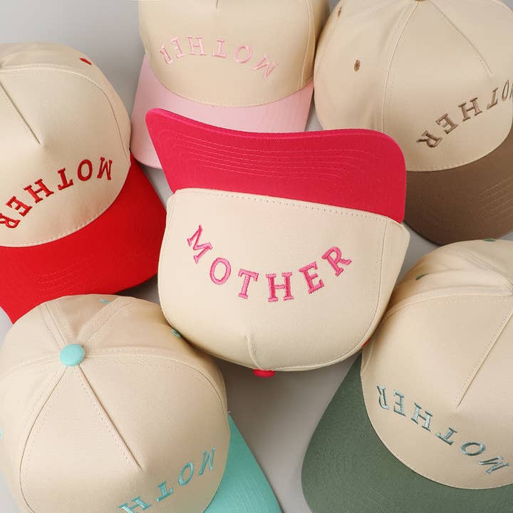 Fashion City - Wholesale Baseball Cap - Women's - MOTHER Upside Down Lettering Embroidery Cap