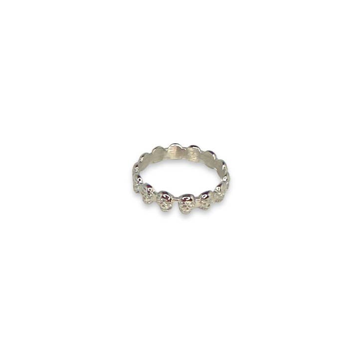 Eternity Skull Ring for wholesale by Jagged Halo Jewelry