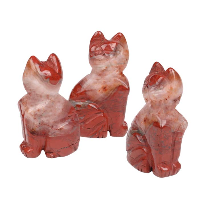 Crystal Cat - Red Jasper Large for wholesale by Earths Elements Wholesale