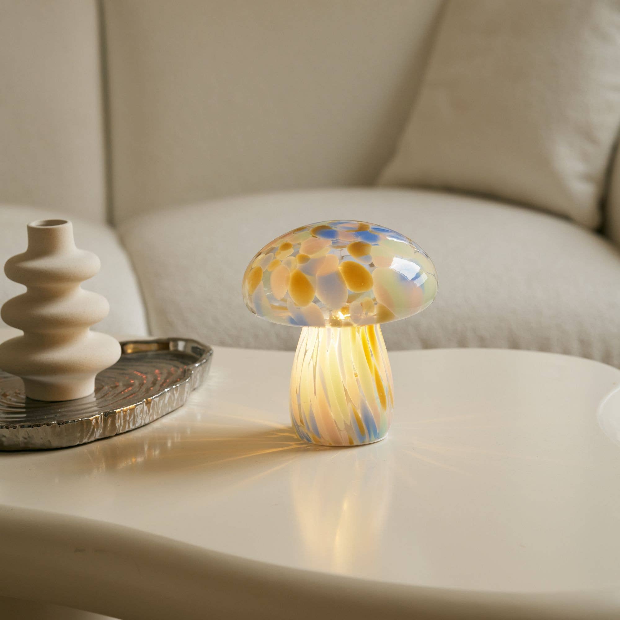 Humber - Wholesale Accent/Desk Lamp - Cordless Glass Mushroom Lamp5