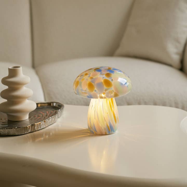 Humber - Wholesale Accent/Desk Lamp - Cordless Glass Mushroom Lamp5