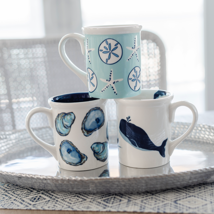 Shard at Home - Wholesale Coffee Mug - Aqua Shells Mug3