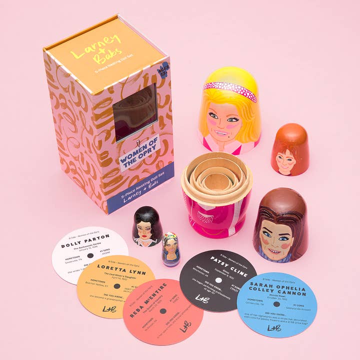 Larney + Babs - Wholesale Decorative Tabletop Object - Women of Country Wooden Nesting Doll Sets