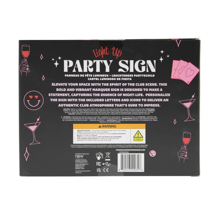 NPW - Wholesale Sign - Light Up Party Sign2