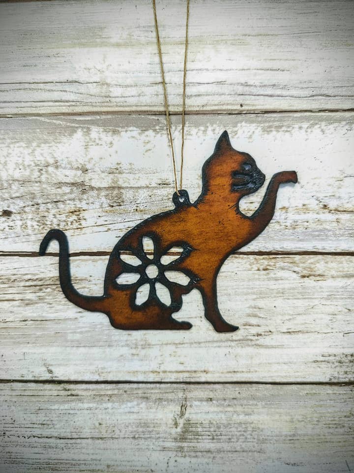 Ornamento gatto Garden Friend per la vendita all'ingrosso da parte di Universal Ironworks USA