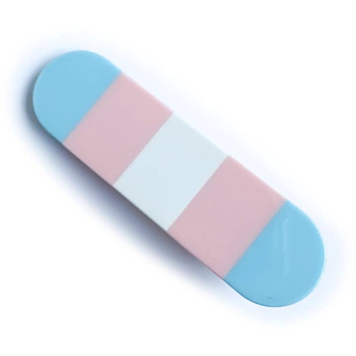 Transgender Pride Hair Clip for wholesale by Kitty With A Cupcake