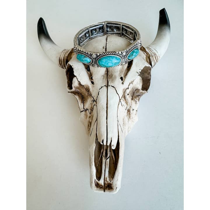 Boho Ranch Shop - Wholesale Bangle Bracelet - Western Navajo Style Stone Stretch Bracelet
