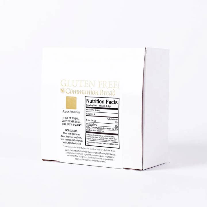 Swanson Christian Products - Wholesale Bread/Tortilla - Communion Bread Squares Gluten Free Swanson 200Ct