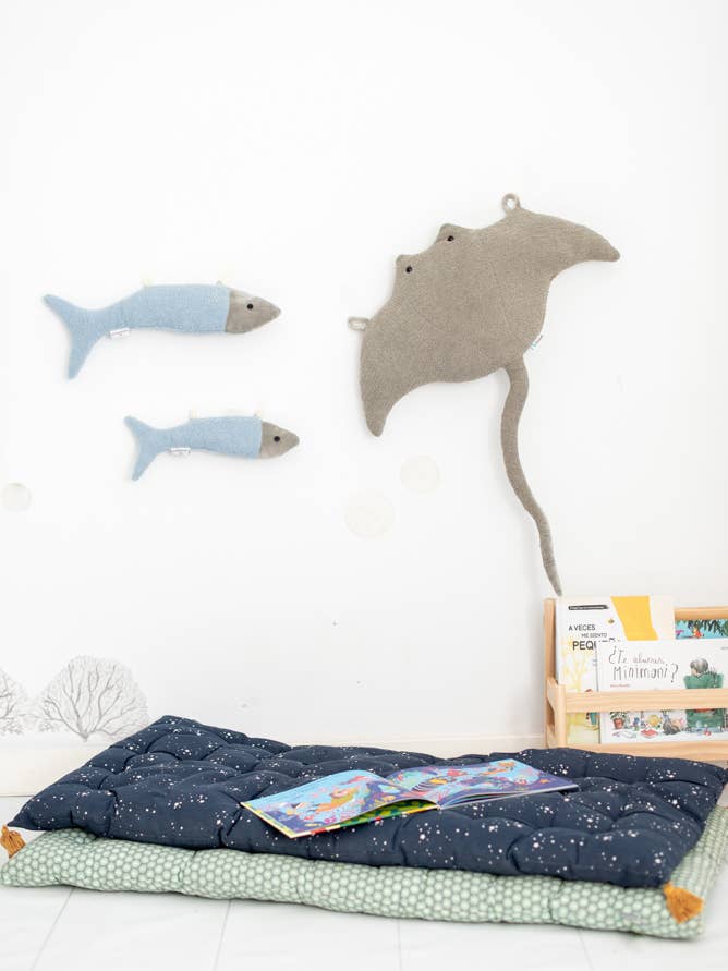 PACK MANTA RAY GREY AND FISH BLUE for wholesale by Crochetts