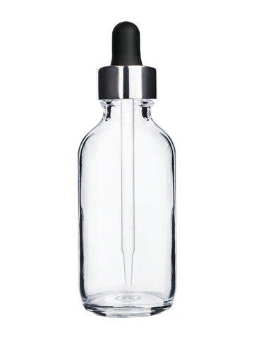 Best Bottles - Wholesale Essential Oil Holder - Boston Round Clear Bottle - 60ml (Multiple Dropper Colors)8