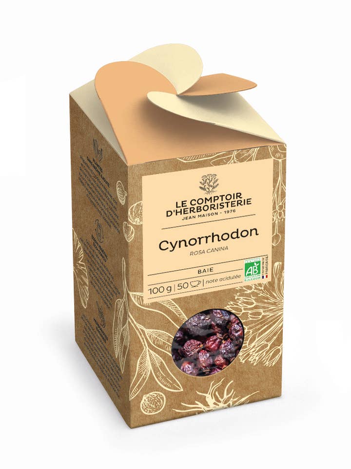 INFUSION CYNORRHODON BIO BAIE 100G pour la vente par LE COMPTOIR D'HERBORISTERIE