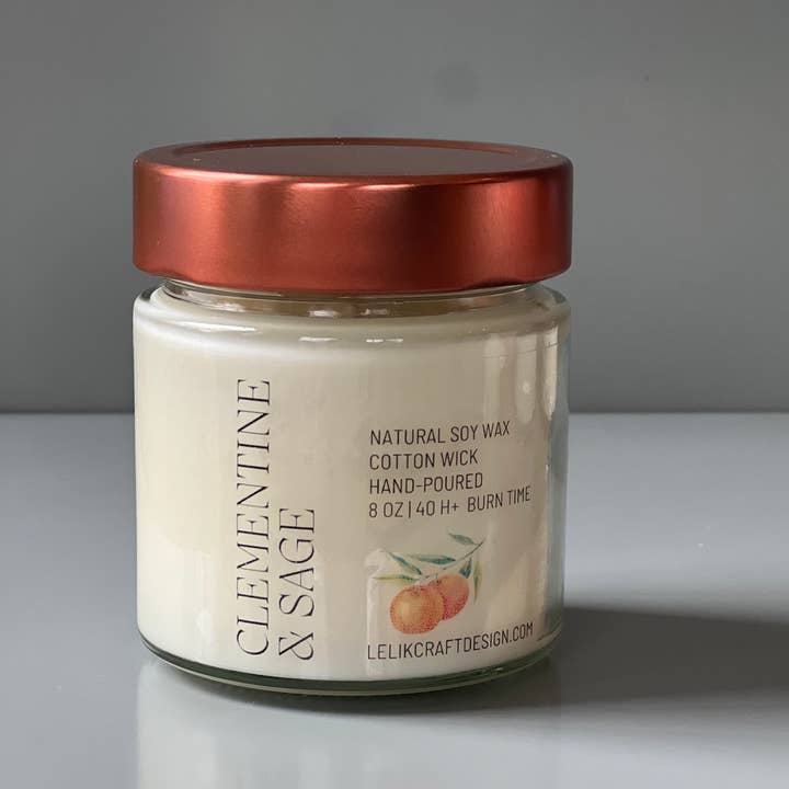 Lelik Craft Design - Wholesale Jar/Filled Candle - Soy Wax Scented Candle in Glass Jar: 8 oz and 3.5 oz6