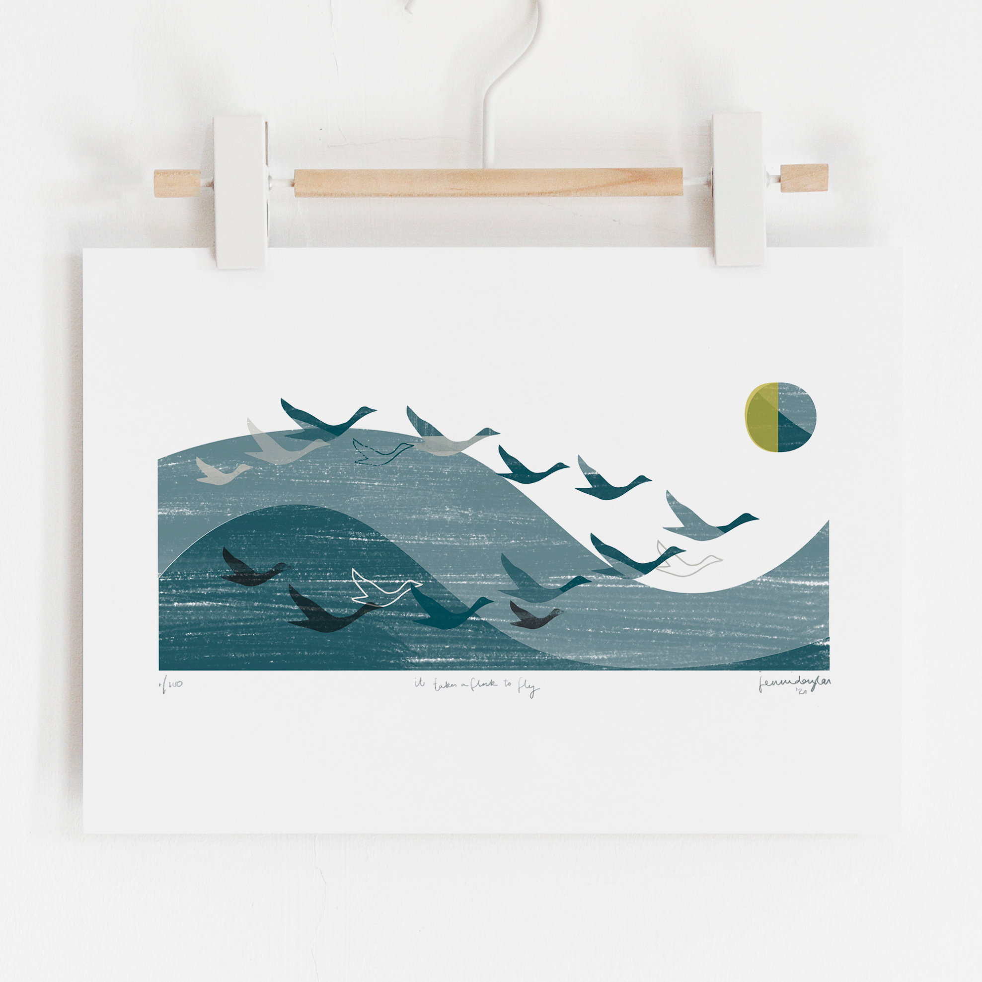 Jenni Douglas Designs - Wholesale Art Print - It Takes a Flock to Fly Art Print0