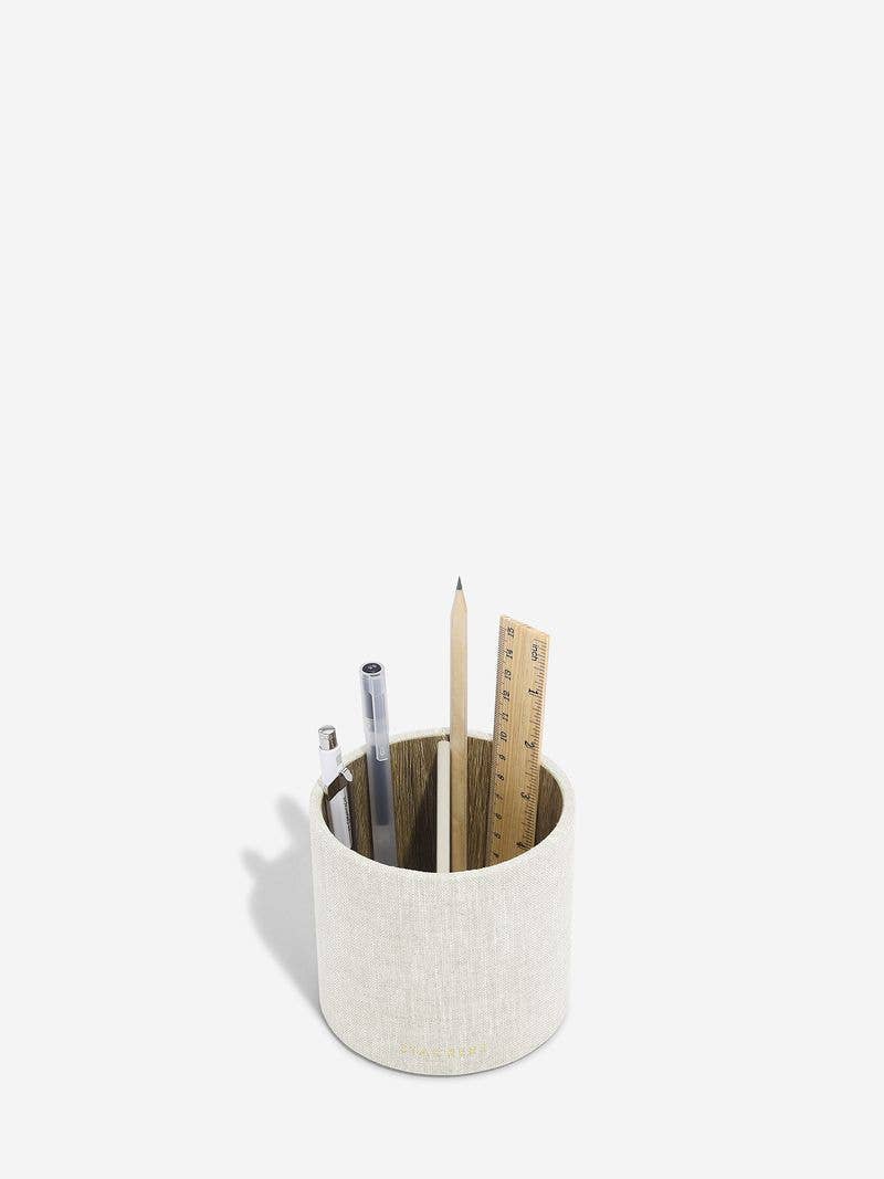 Stackers – wholesale Desk organiser – Desk Stationery Pot- Oatmeal & Linen2