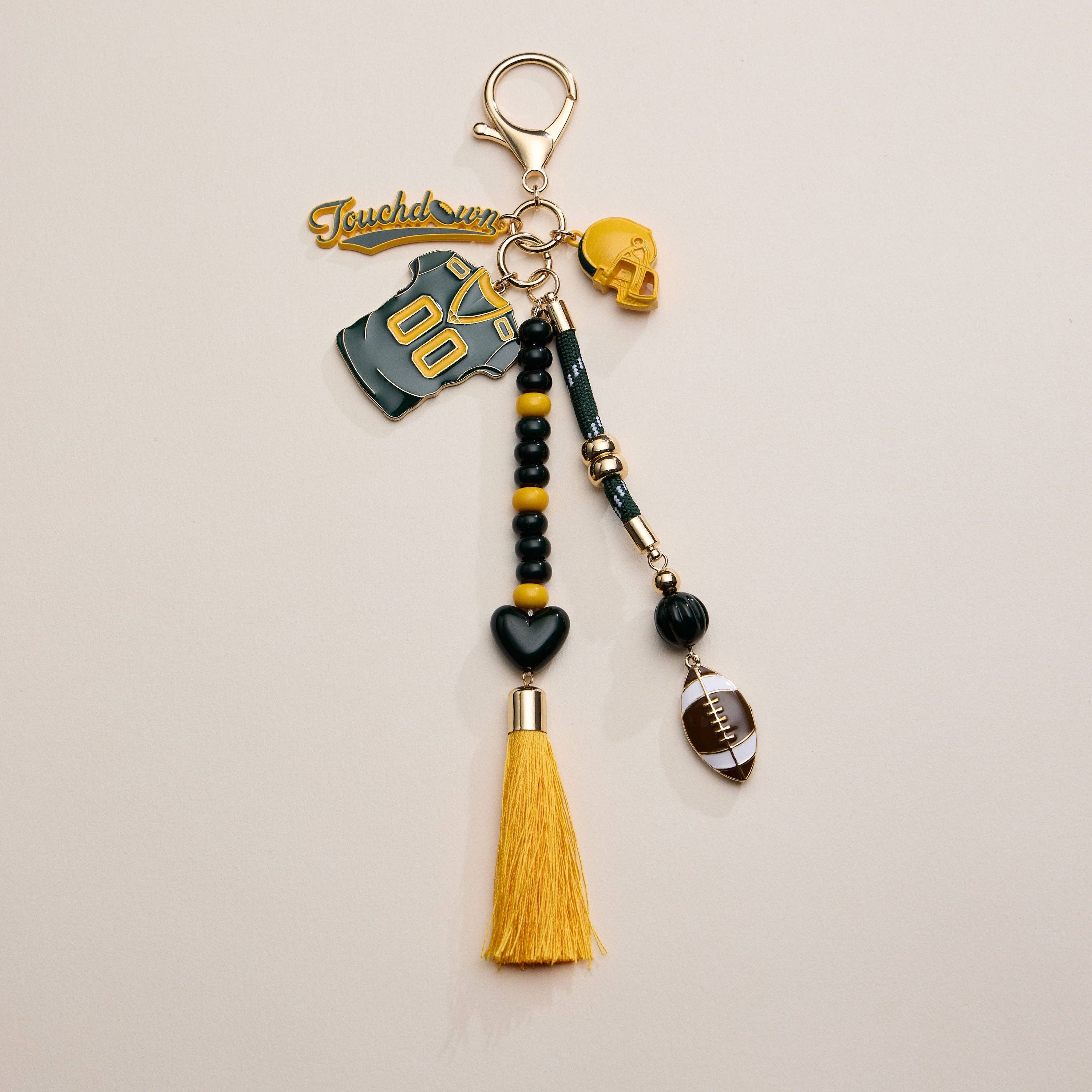 Lilla Haven - Wholesale Keychain - Women's - Gameday Football Keychain – Football Jersey, Helmet, Touchdown Charm & Tassel Bag Accessory43
