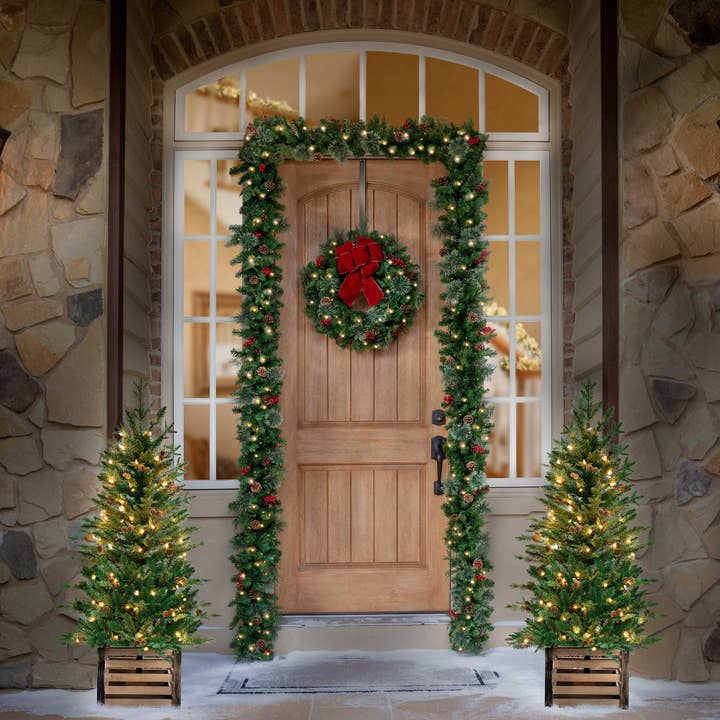 Haute Decor - Wholesale Artificial Christmas Tree - 4 Foot Christmas Pre-lit Asheville Fir Potted Tree2