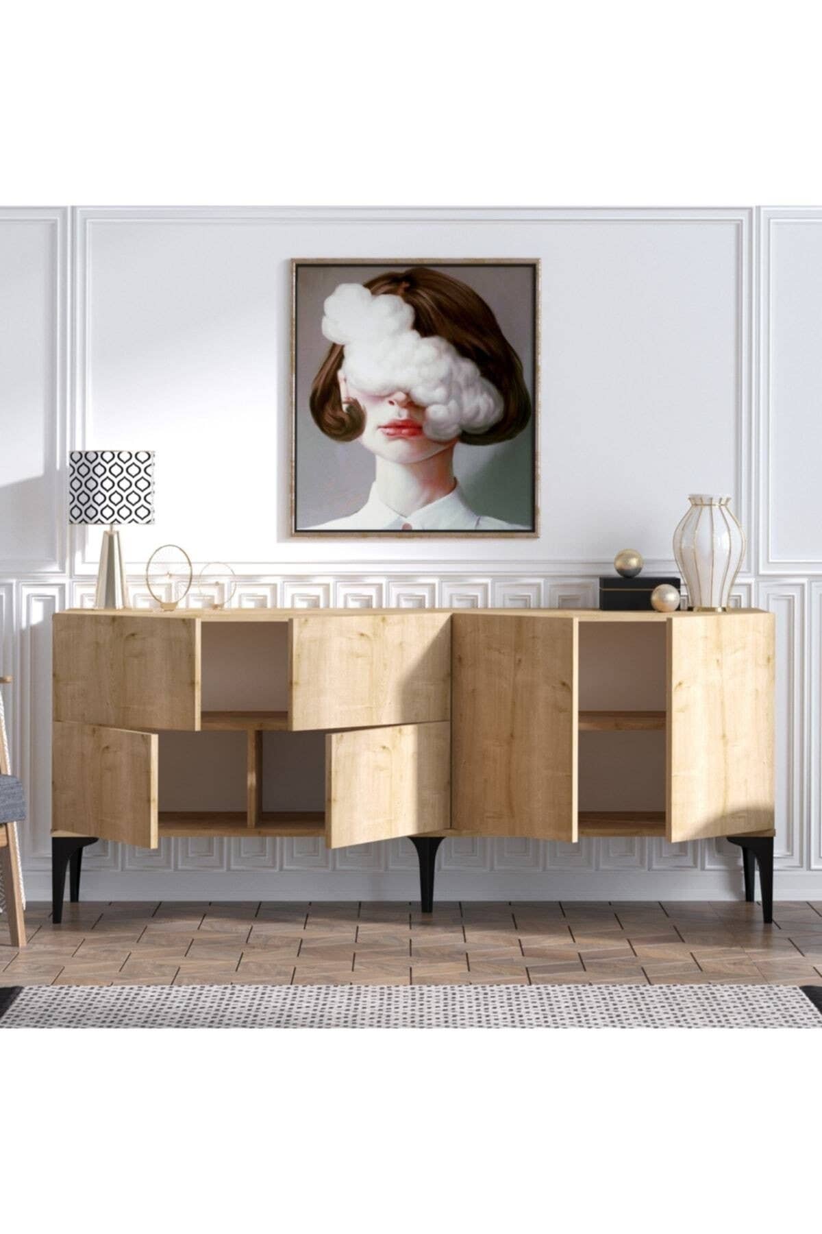 Multi Colored Decormet Laika Console – Sapphire Oak (DEC-20066) for wholesale on Faire4