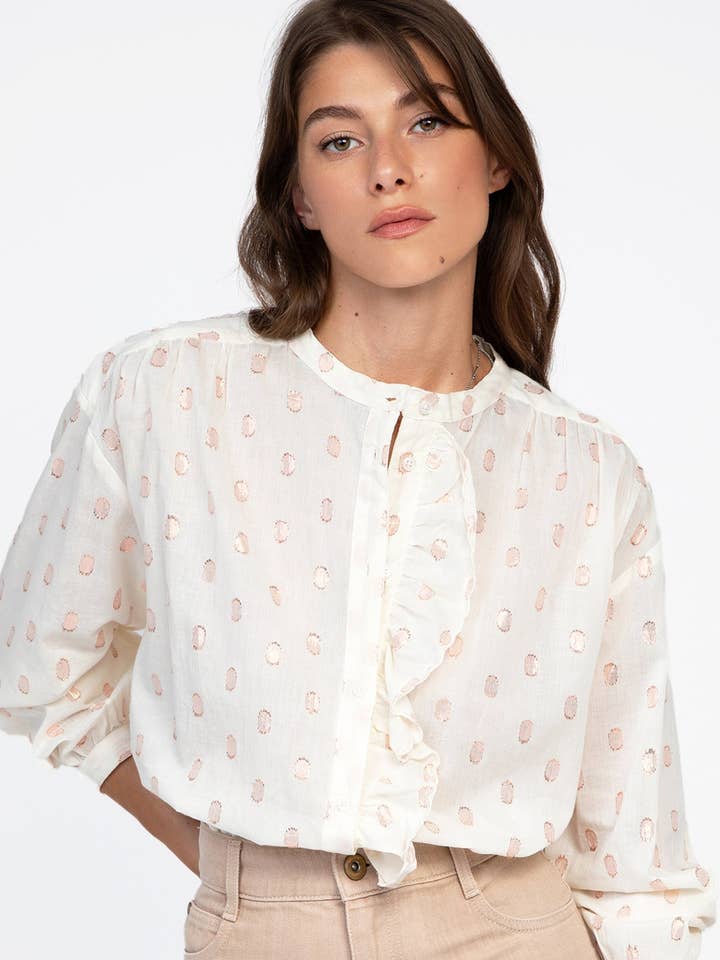custard SYLVANY cream shirt for wholesale on Faire