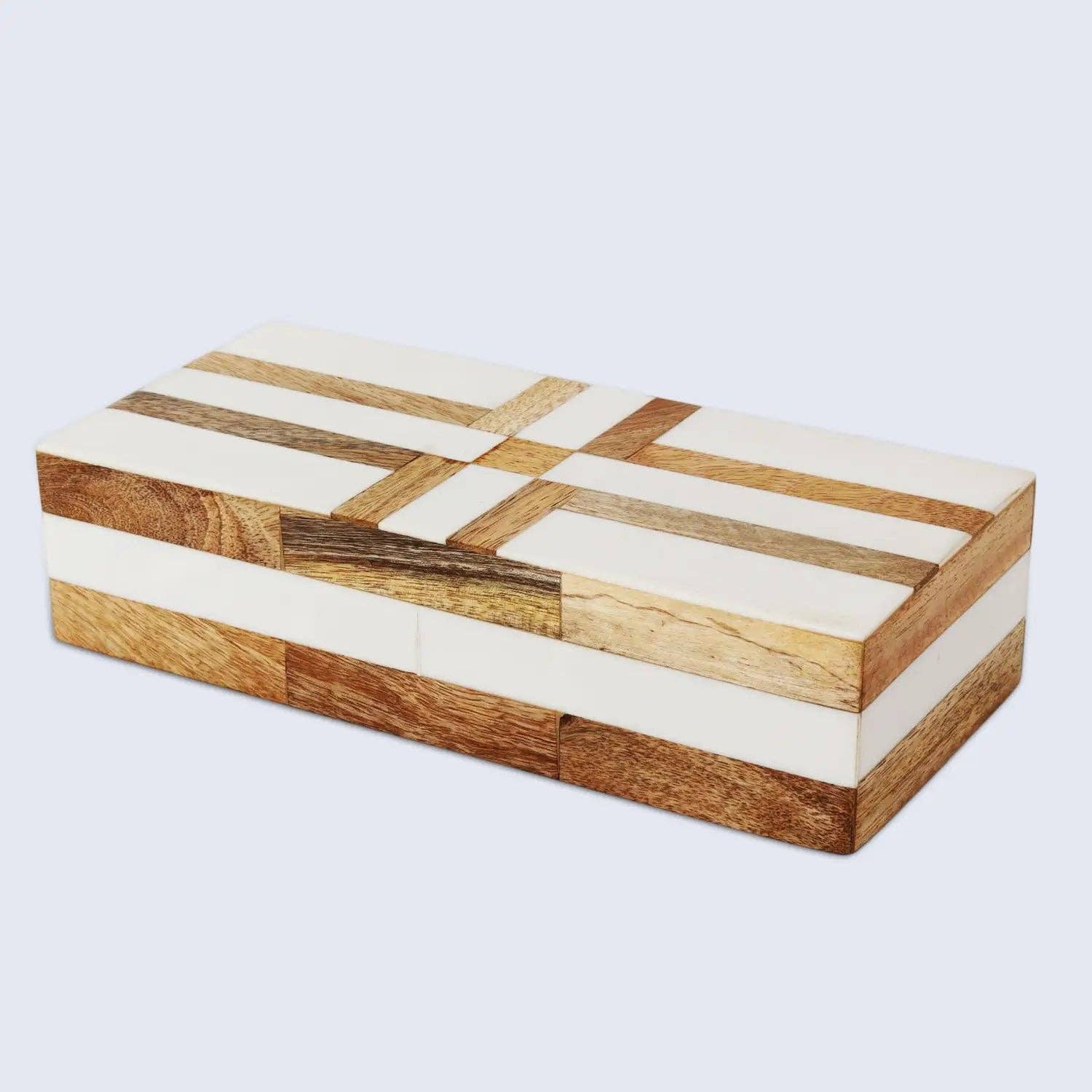 Muqeem & Brothers - Wholesale Decorative Box - Patisserie Delight Resin Wood Inlay Storage Box Art3