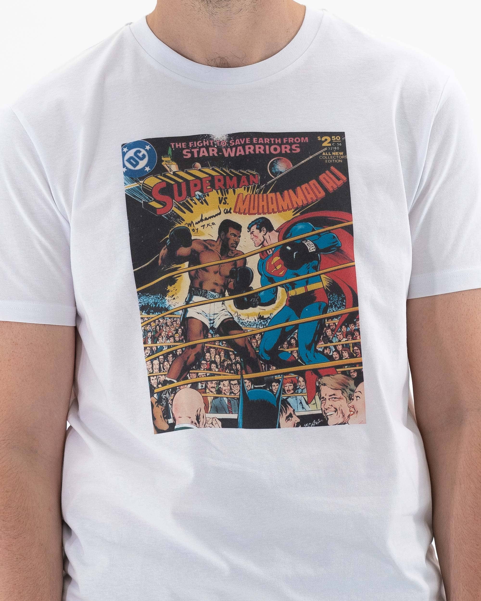 Grafitee - Wholesale Screen Printed T-Shirt - Unisex - Superman vs. Ali Tee - Vintage Pop Culture Tee3