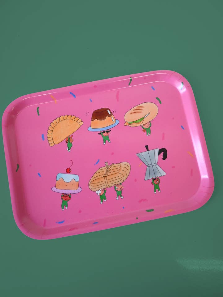 "Food on Parade" Catch-all tray for wholesale by Natali Koromoto