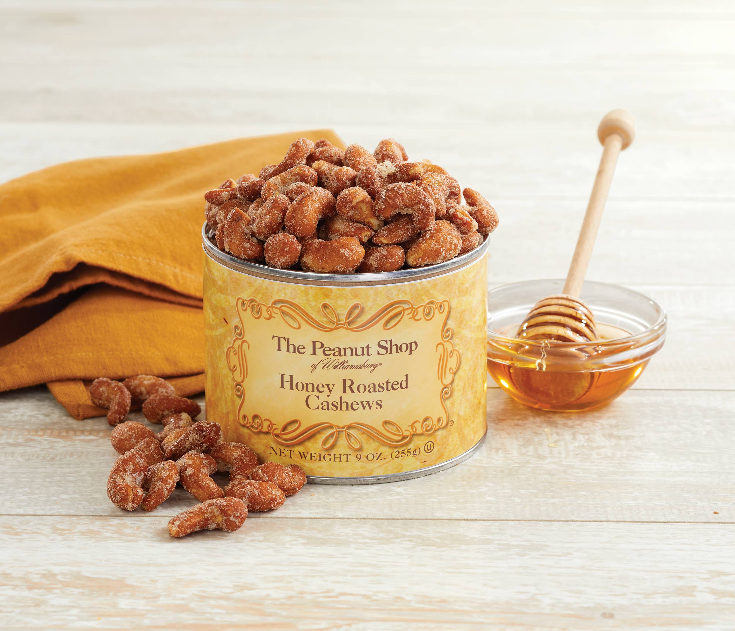 The Peanut Shop of Williamsburg - Wholesale Nuts - 9 oz. Honey Roasted Cashews