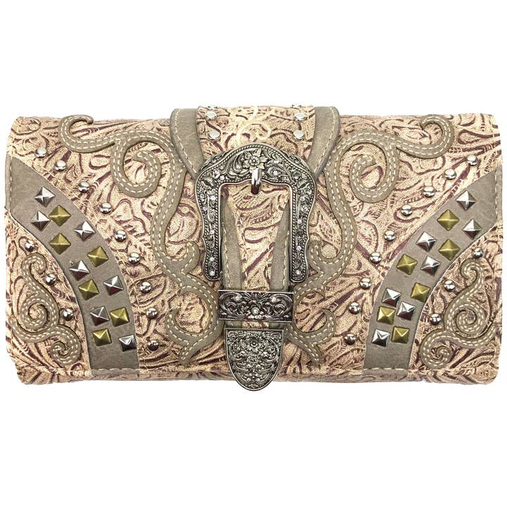 Lunar Deer - Vendita all'ingrosso Portafogli - Donna - Portafoglio Clydesdale con fibbia in stile western3