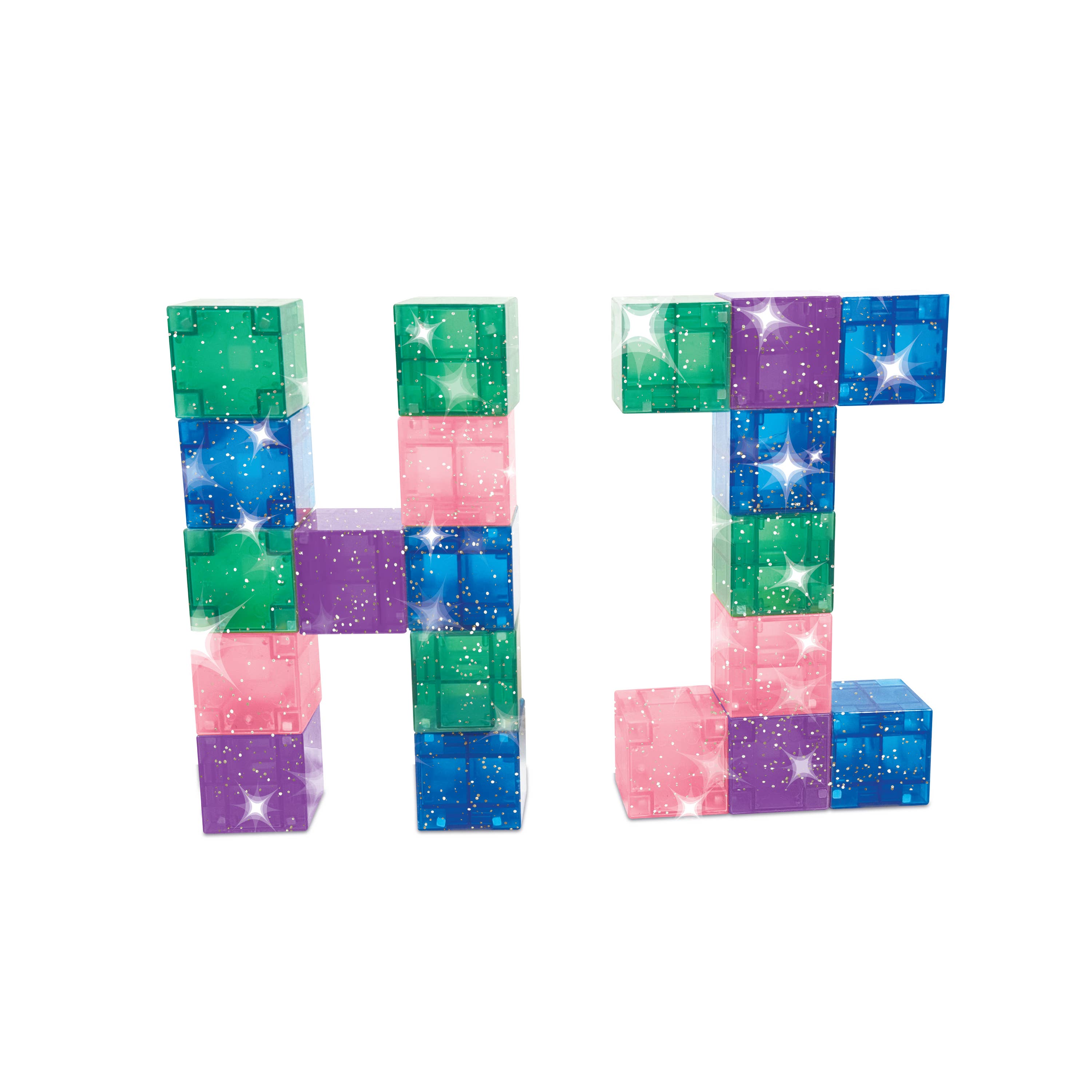 CreateOn - Wholesale Building Set - Kids - Crayola Glitter PIP Magnetic Cubes 24pc5