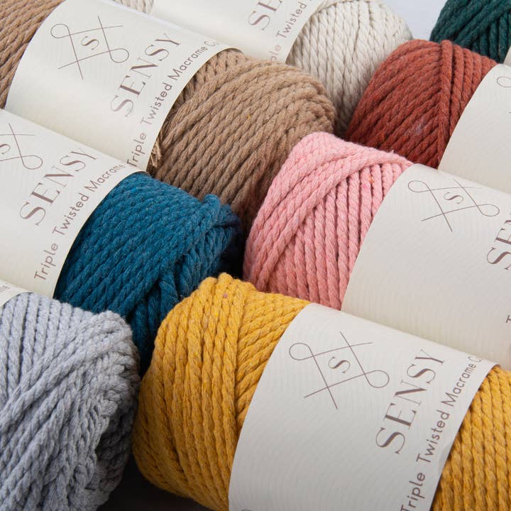 Sensy - Wholesale Yarn - Sensy Premium 3mm - 100% Cotton 3 Strand Twisted Macrame