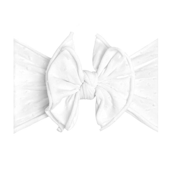 Baby Bling Bows - Wholesale Hair Bow - Baby - Baby Bling® Shabby Dot FAB-BOW-LOUS® soft nylon bow headband