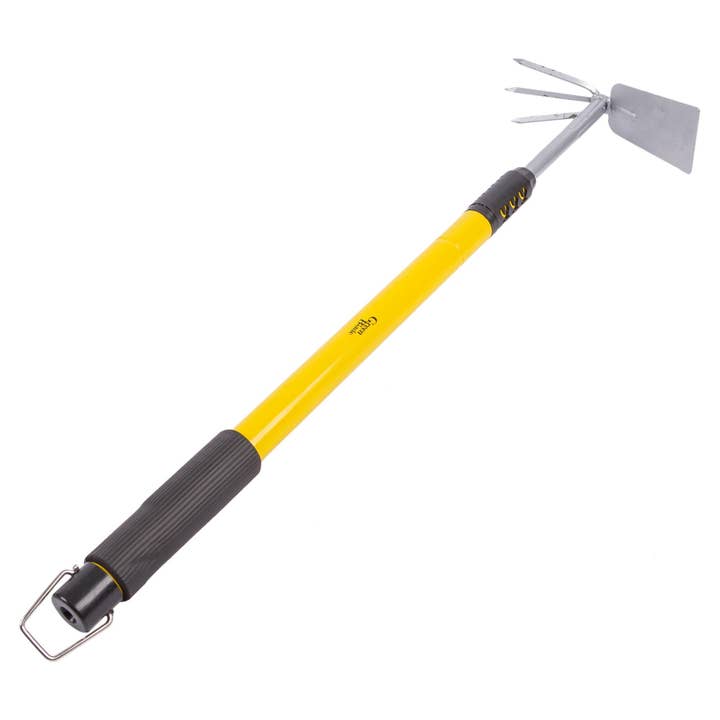 Rinkit Ltd - Wholesale Garden Tool - Yellow 66-96cm Carbon Steel Telescopic Garden Weeder - By Green Blade