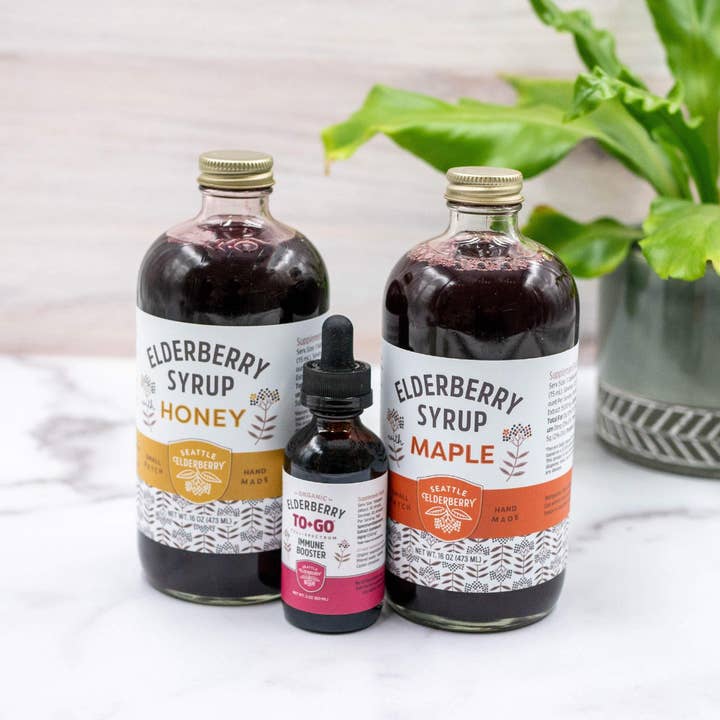 Seattle Elderberry - Vente Supplément oral/vitamine - Sirop de sureau bio avec érable7