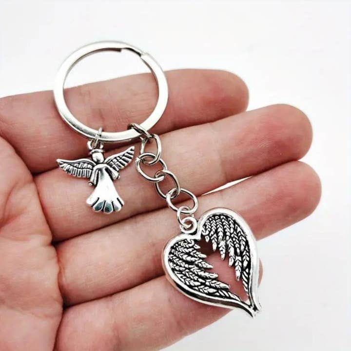Magnifique Hearts – wholesale Keychain – Women's – Angel Wings Keychain - Heart Shaped Keychain, Charms Jewelry4