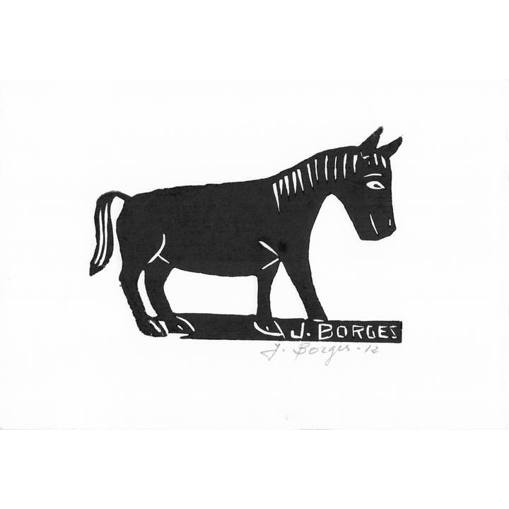 Tesoros Trading Company - Vendita all'ingrosso Stampa artistica - Sm. J. Borges Xilografia, Asino n. 82, Brasile
