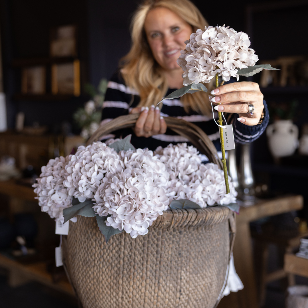 Luxe B Co - Wholesale Artificial Flowers - Petal Pink Hydrangeas Faux Stems1