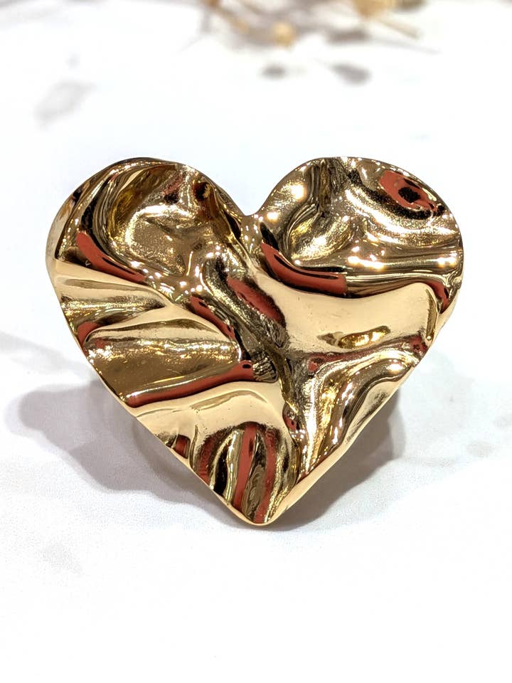 Chikipinf heart ring in stainless steel for wholesale by LOLO & YAYA