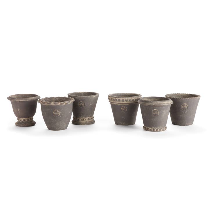 Wakefield Handmade Mini Pots Grey for wholesale by Napa Home & Garden