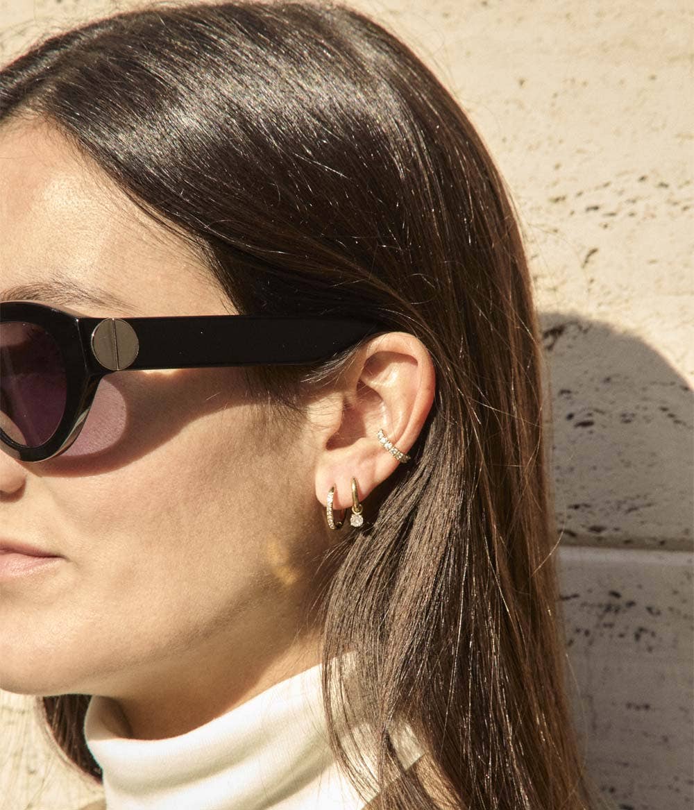 Caprice Paris – wholesale Hoop earrings – Mini Creoles Strass Léa | Handmade jewelry in France3