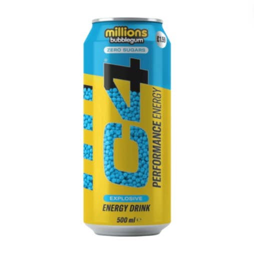 C4 Energy Drink Millions Bubblegum 12x500ML per la vendita all'ingrosso da parte di CargoPirate